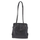 PRADA Chain Shoulder Bag Leather Black Auth bs37869-3