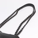 PRADA Chain Shoulder Bag Leather Black Auth bs37869-9