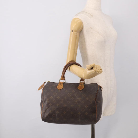 LOUIS VUITTON Monogram Speedy 30 Hand Bag M41526 LV Auth bs37871