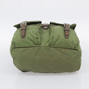 PRADA Backpack Nylon Green Silver Auth bs37872-11