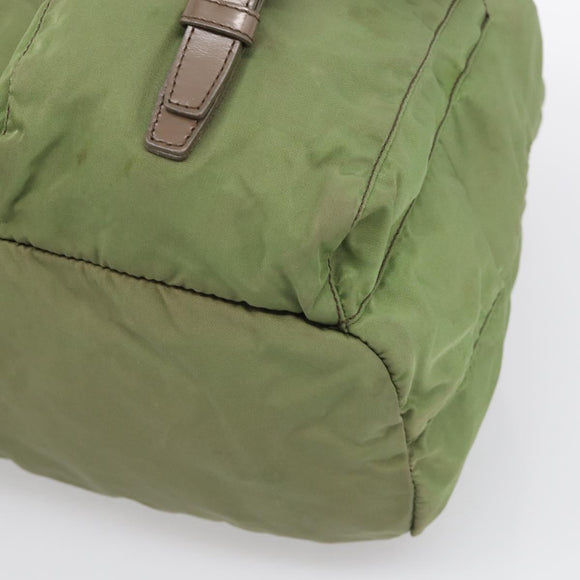 PRADA Backpack Nylon Green Silver Auth bs37872