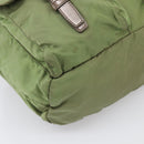 PRADA Backpack Nylon Green Silver Auth bs37872-13