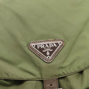 PRADA Backpack Nylon Green Silver Auth bs37872-16