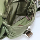 PRADA Backpack Nylon Green Silver Auth bs37872-25