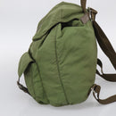 PRADA Backpack Nylon Green Silver Auth bs37872-5