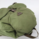 PRADA Backpack Nylon Green Silver Auth bs37872-6