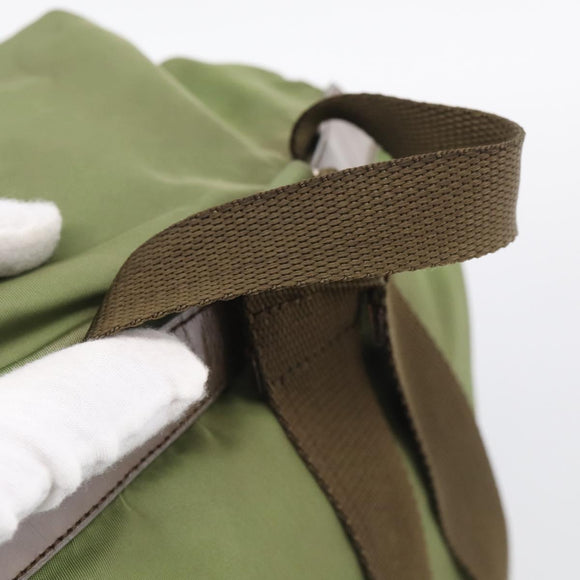 PRADA Backpack Nylon Green Silver Auth bs37872