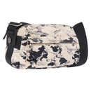 CHANEL Airline Shoulder Bag Canvas White Silver CC Auth bs37873-1
