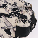 CHANEL Airline Shoulder Bag Canvas White Silver CC Auth bs37873-11