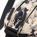 CHANEL Airline Shoulder Bag Canvas White Silver CC Auth bs37873-16