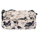 CHANEL Airline Shoulder Bag Canvas White Silver CC Auth bs37873-2