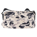 CHANEL Airline Shoulder Bag Canvas White Silver CC Auth bs37873-3