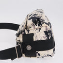 CHANEL Airline Shoulder Bag Canvas White Silver CC Auth bs37873-5