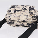 CHANEL Airline Shoulder Bag Canvas White Silver CC Auth bs37873-6