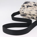 CHANEL Airline Shoulder Bag Canvas White Silver CC Auth bs37873-7