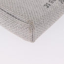CHANEL Deauville Line Chain Shoulder Bag Canvas Gray Silver CC Auth bs37875A-11