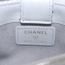CHANEL Deauville Line Chain Shoulder Bag Canvas Gray Silver CC Auth bs37875A-17