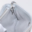CHANEL Deauville Line Chain Shoulder Bag Canvas Gray Silver CC Auth bs37875A-22
