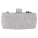 CHANEL Deauville Line Chain Shoulder Bag Canvas Gray Silver CC Auth bs37875A-3