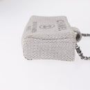 CHANEL Deauville Line Chain Shoulder Bag Canvas Gray Silver CC Auth bs37875A-5