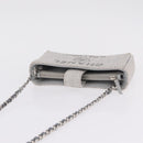 CHANEL Deauville Line Chain Shoulder Bag Canvas Gray Silver CC Auth bs37875A-7