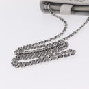 CHANEL Deauville Line Chain Shoulder Bag Canvas Gray Silver CC Auth bs37875A-8