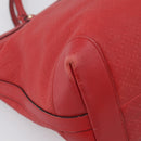GUCCI Diamante Tote Bag PVC Leather Red Gold Tone 247209 Auth bs37876-11