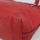GUCCI Diamante Tote Bag PVC Leather Red Gold Tone 247209 Auth bs37876-12