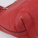 GUCCI Diamante Tote Bag PVC Leather Red Gold Tone 247209 Auth bs37876-13
