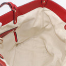 GUCCI Diamante Tote Bag PVC Leather Red Gold Tone 247209 Auth bs37876-16