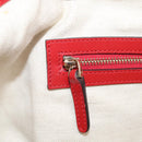 GUCCI Diamante Tote Bag PVC Leather Red Gold Tone 247209 Auth bs37876-18
