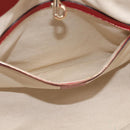 GUCCI Diamante Tote Bag PVC Leather Red Gold Tone 247209 Auth bs37876-19