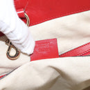 GUCCI Diamante Tote Bag PVC Leather Red Gold Tone 247209 Auth bs37876-20