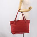 GUCCI Diamante Tote Bag PVC Leather Red Gold Tone 247209 Auth bs37876-24