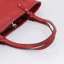 GUCCI Diamante Tote Bag PVC Leather Red Gold Tone 247209 Auth bs37876-7