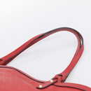 GUCCI Diamante Tote Bag PVC Leather Red Gold Tone 247209 Auth bs37876-8