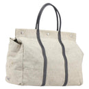 PRADA Tote Bag Canvas Gray Silver Auth bs37877-1