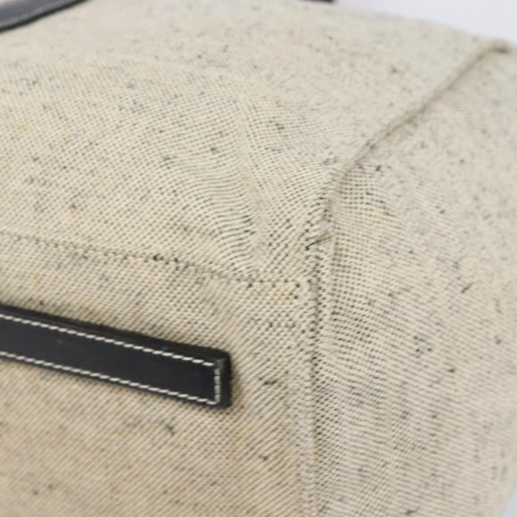 PRADA Tote Bag Canvas Gray Silver Auth bs37877