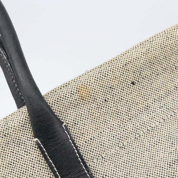 PRADA Tote Bag Canvas Gray Silver Auth bs37877