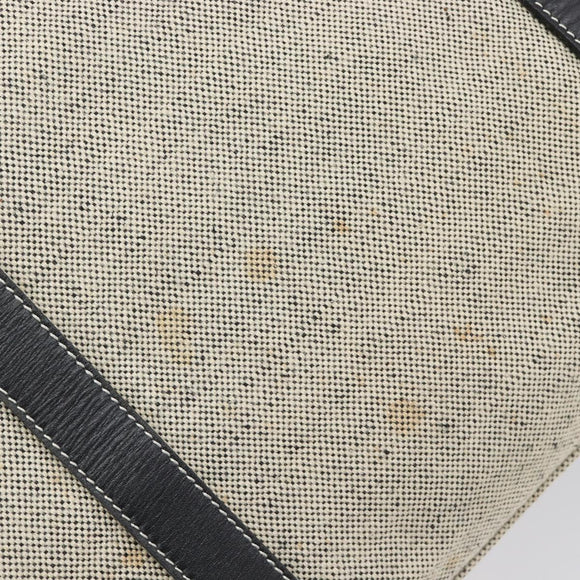 PRADA Tote Bag Canvas Gray Silver Auth bs37877