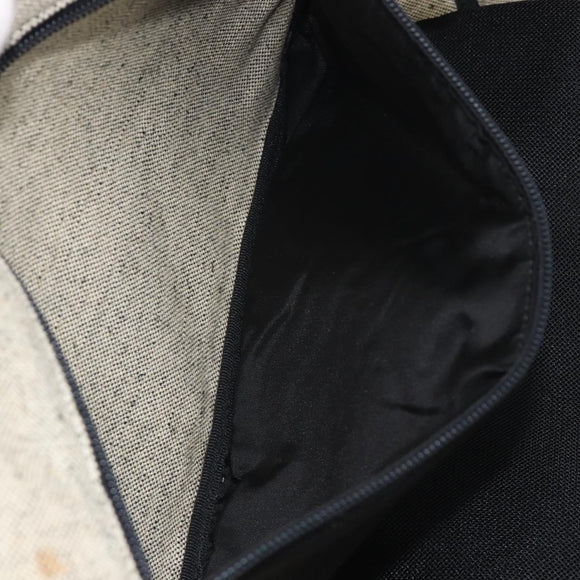 PRADA Tote Bag Canvas Gray Silver Auth bs37877