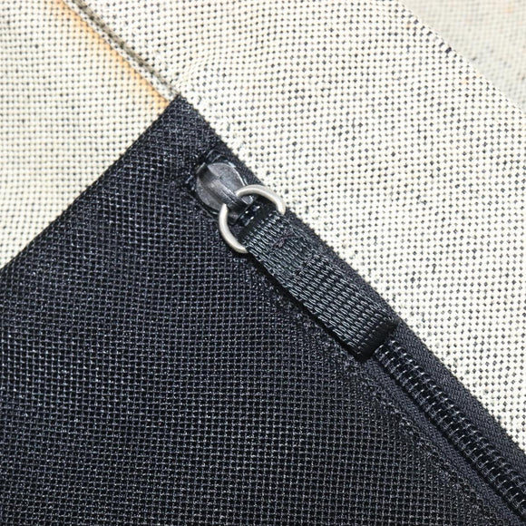 PRADA Tote Bag Canvas Gray Silver Auth bs37877