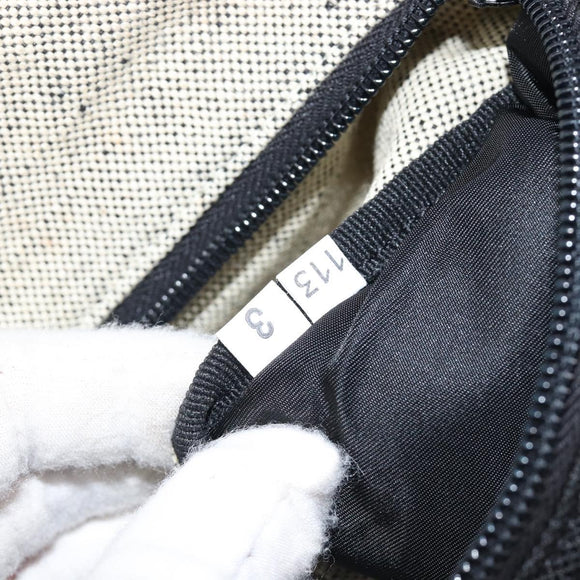 PRADA Tote Bag Canvas Gray Silver Auth bs37877