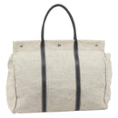 PRADA Tote Bag Canvas Gray Silver Auth bs37877-3