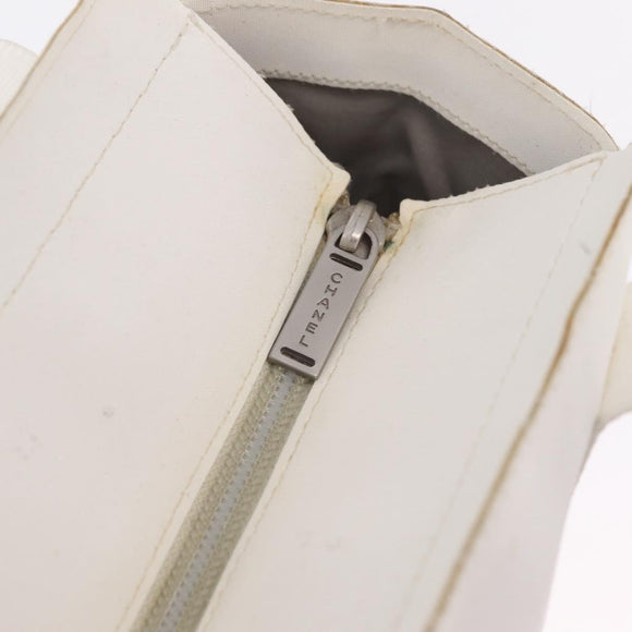 CHANEL Chanel Sports Shoulder Bag Polyester White Silver CC Auth bs37878