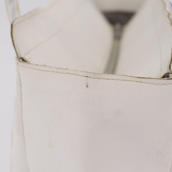 CHANEL Chanel Sports Shoulder Bag Polyester White Silver CC Auth bs37878
