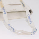 CHANEL Chanel Sports Shoulder Bag Polyester White Silver CC Auth bs37878-9