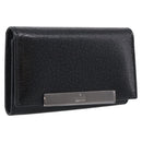 GUCCI Key Case Leather Black Silver 033 0959 Auth bs37882-1