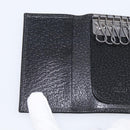GUCCI Key Case Leather Black Silver 033 0959 Auth bs37882-14