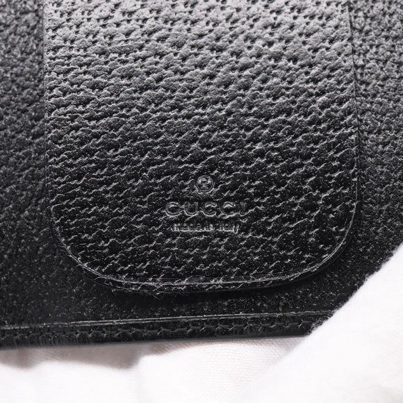 GUCCI Key Case Leather Black Silver 033 0959 Auth bs37882